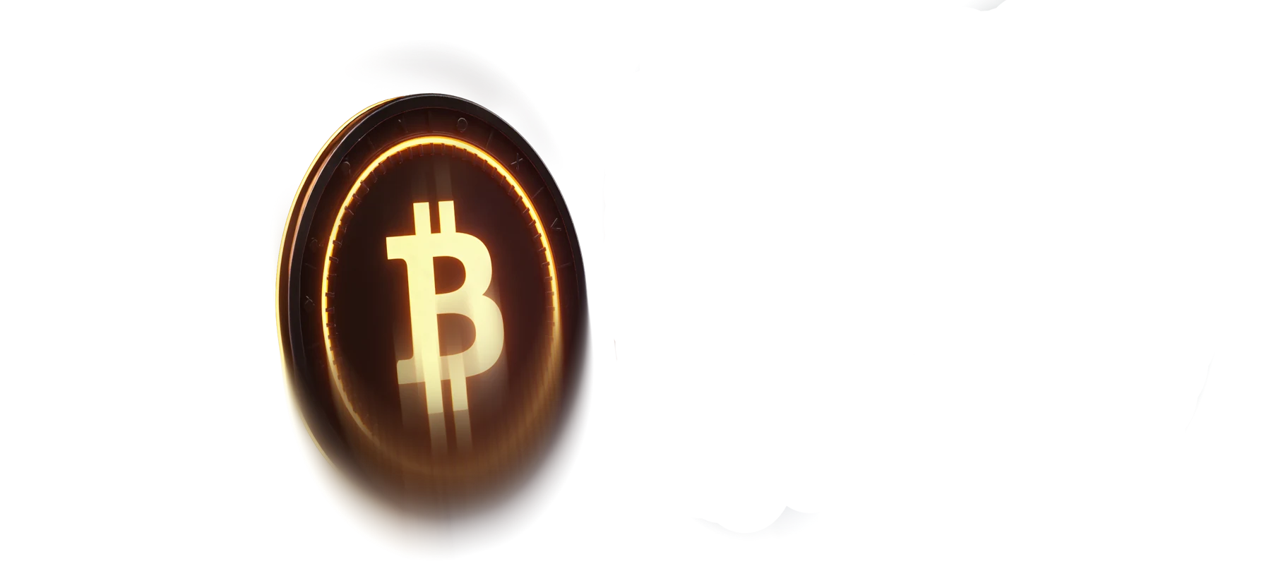 Glowing Bitcoin coin