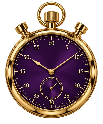 Pocket stopwatch representing a self-set time limit for a play session